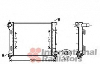 VAN WEZEL 17002346 -  Радиатор, охлаждение двигателя